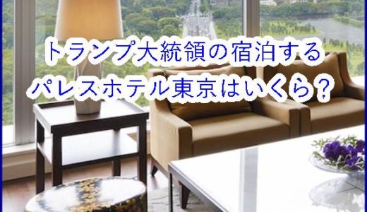 トランプ大統領来日！宿泊するパレスホテル東京はいくら？朝食はどんな食事？